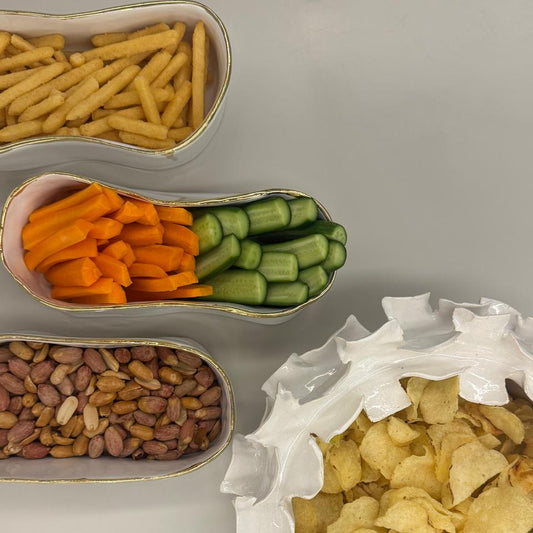 Ceramic small oval snack bowl