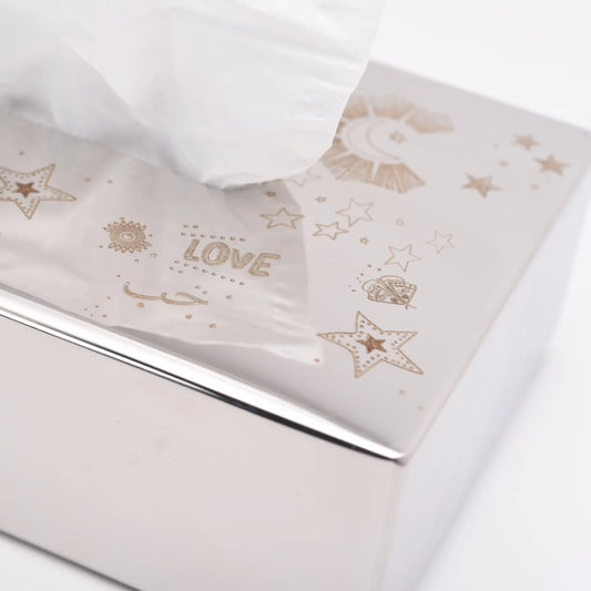 Rectangular Tissue Box- Celestial Print