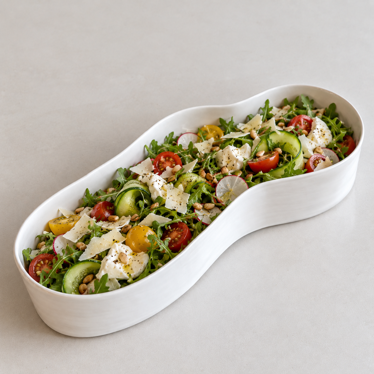 Wavy Oval Bowl