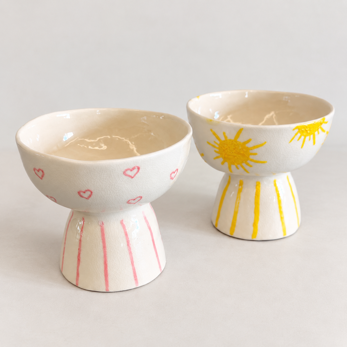 Doodled Icecream bowl- set of 2