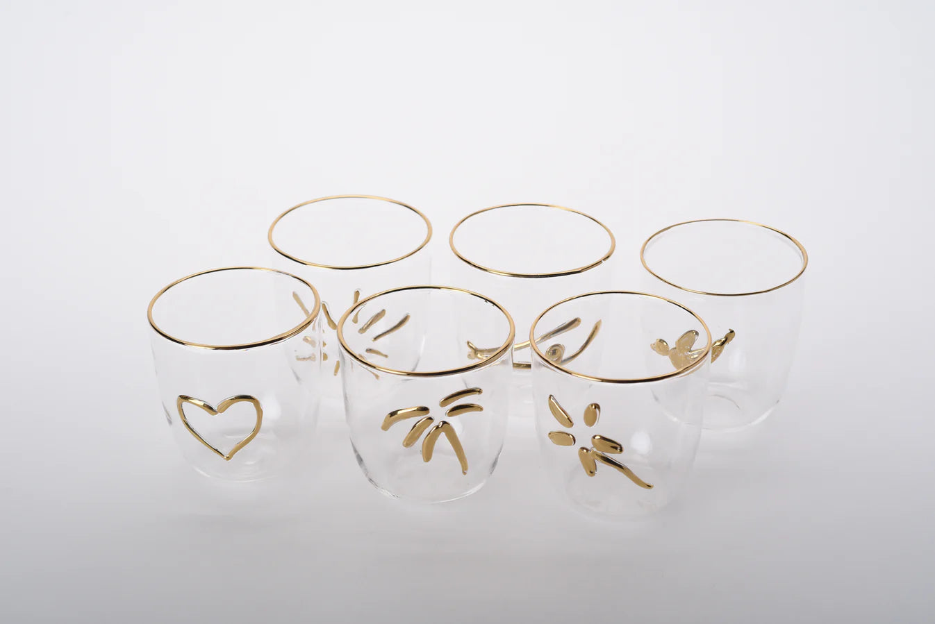 Glass Coffee/Tea cups (set of 6)