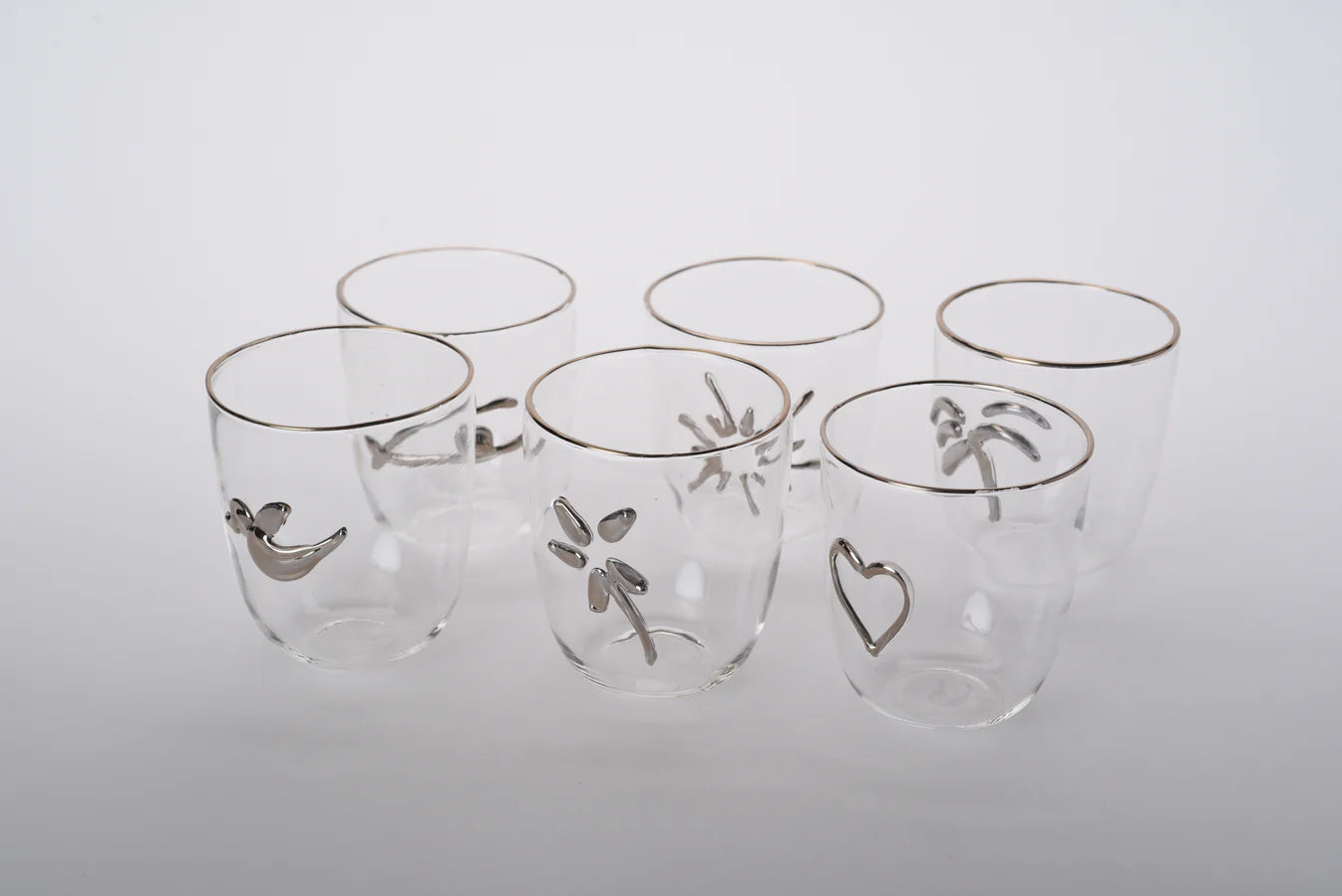 Glass Coffee/Tea cups (set of 6)