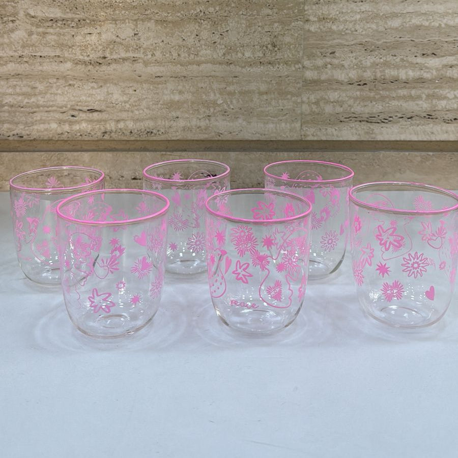 Water Tumbler Printed - set of 6