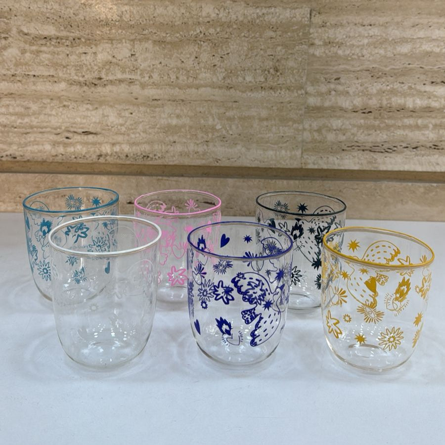 Water Tumbler Printed - set of 6
