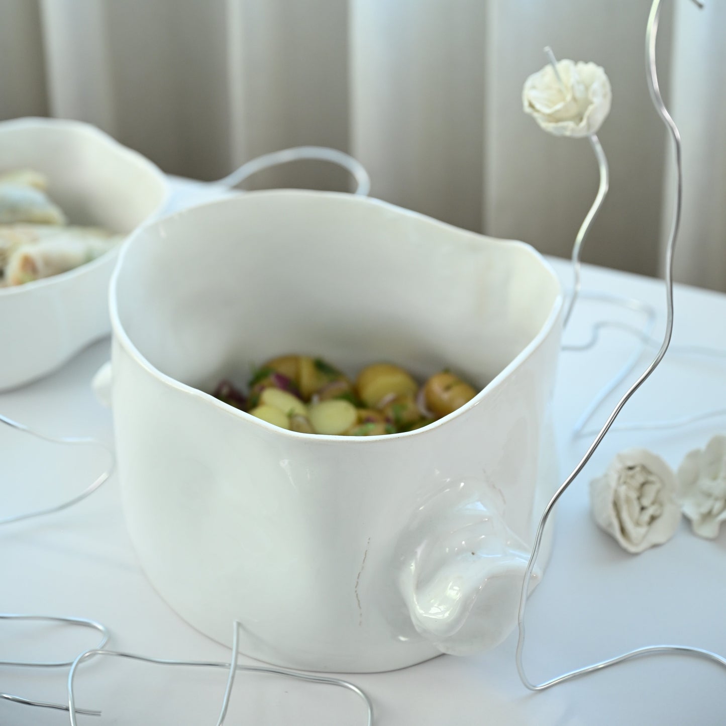 Ceramic Organic Bowl with two hands