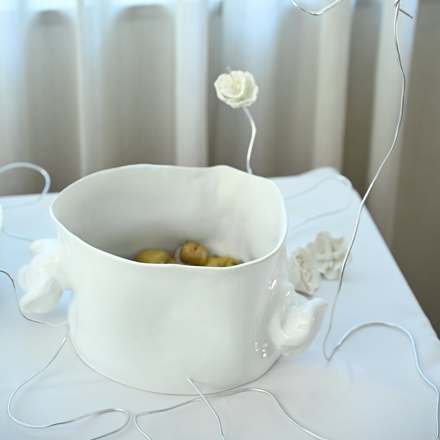 Ceramic Organic Bowl with two hands