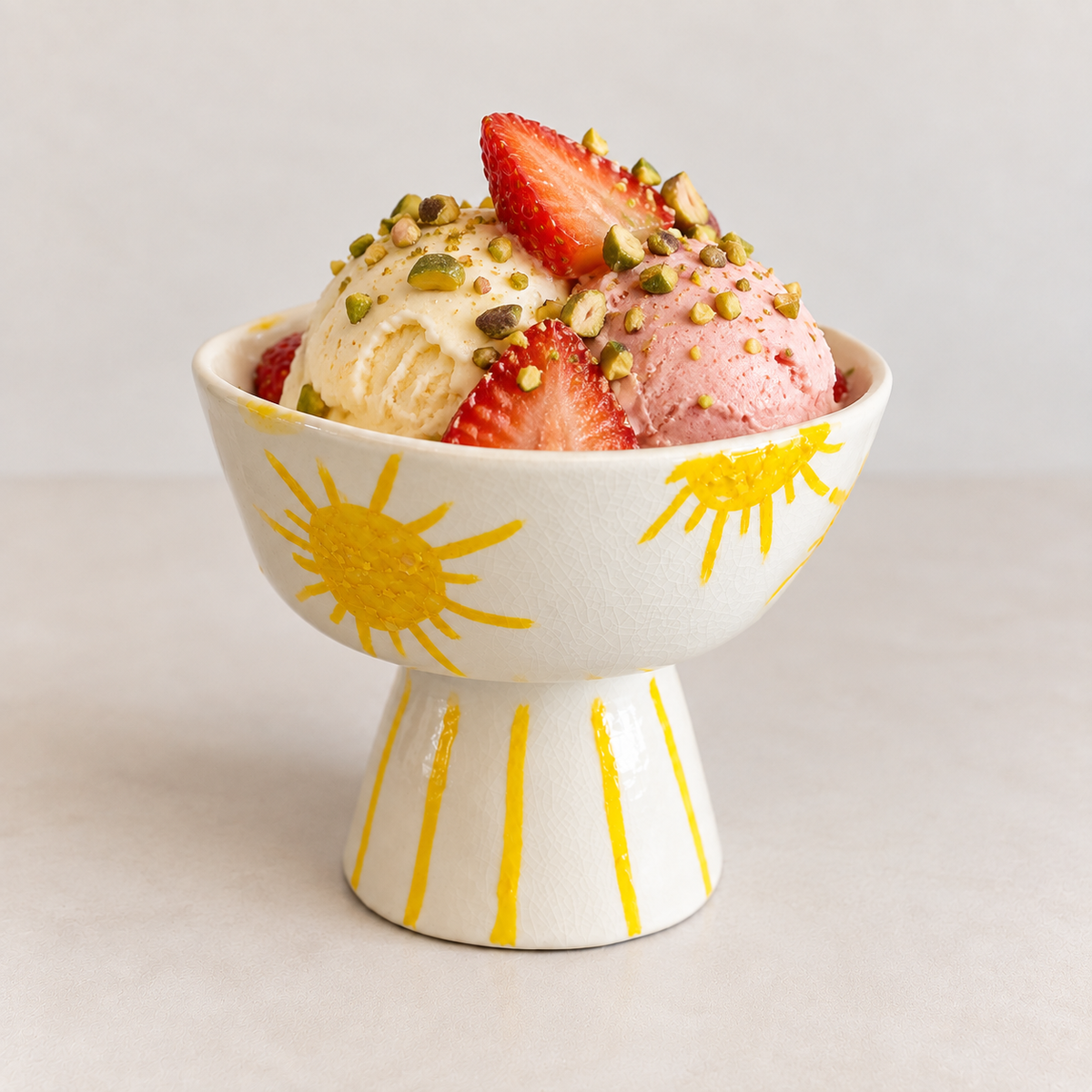 Doodled Icecream bowl- set of 2
