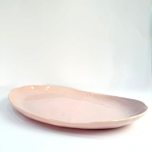 Ceramic oval fish plate
