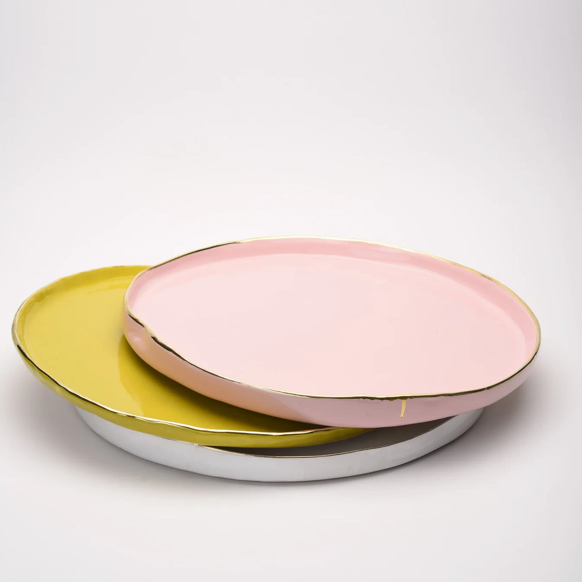 Ceramic Large Flat Round Platter